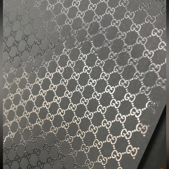 Gucci Holiday Rare Infamous Gucci Gg Logo Wrapping Paper Yard Of Holographic Matte Black
